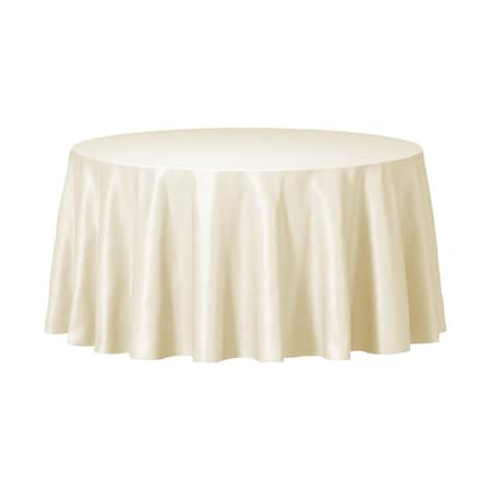 Smarty Had A Party 84 Ivory Round Disposable Plastic Tablecloths 96 Tablecloths, 96PK 823270-IV-CASE